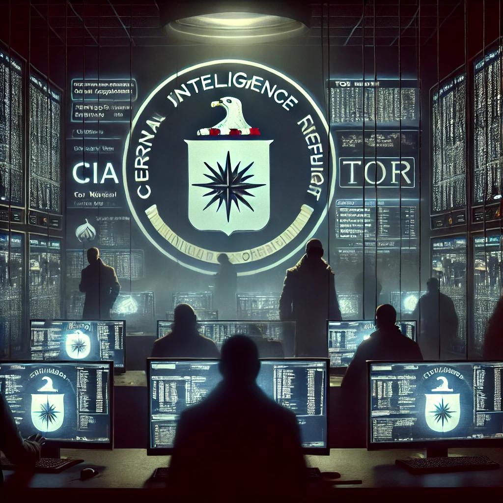 Illustration of the CIA and the Hidden Wiki